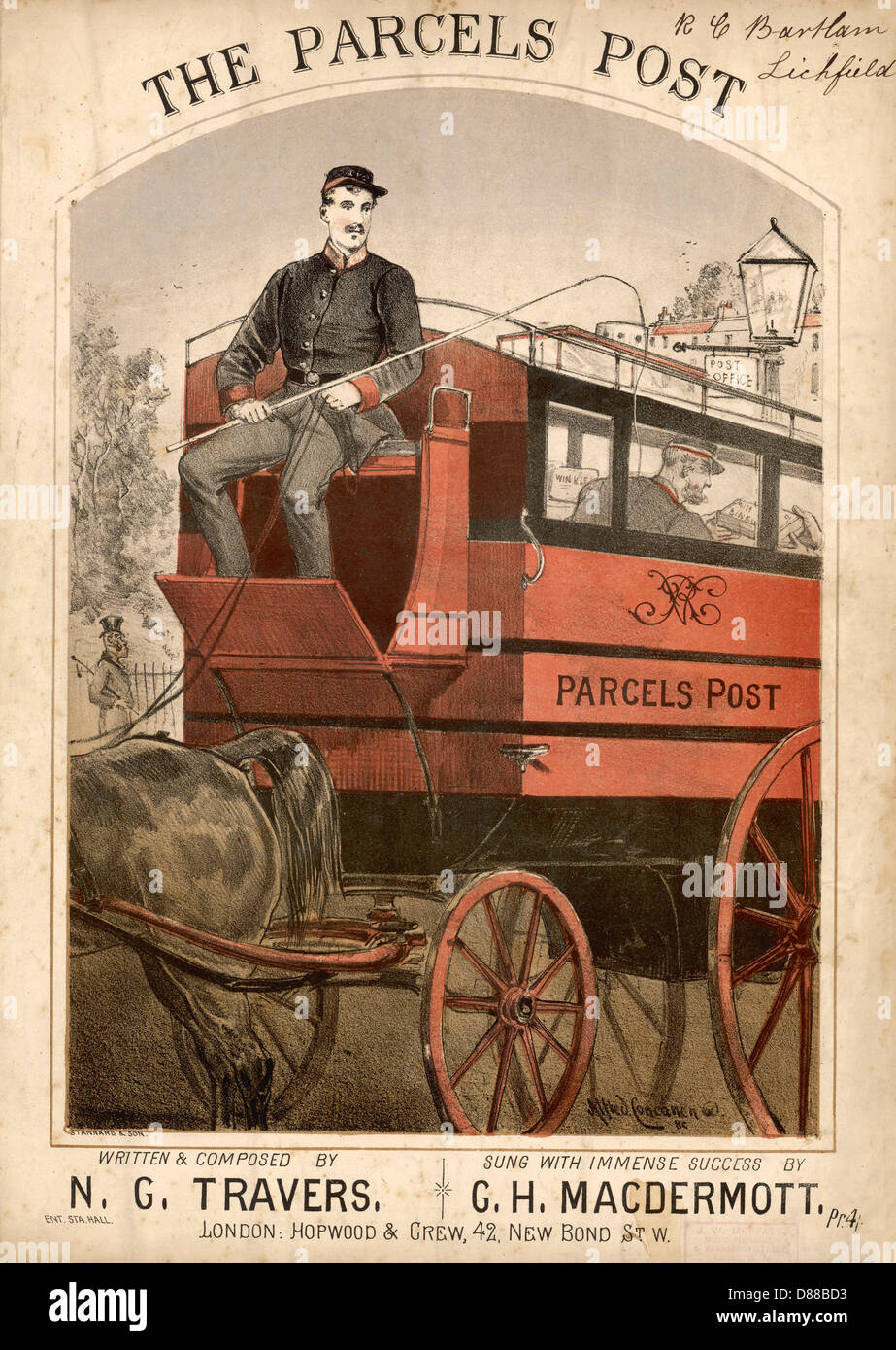Pacchi Post Van - circa 1870 Foto Stock