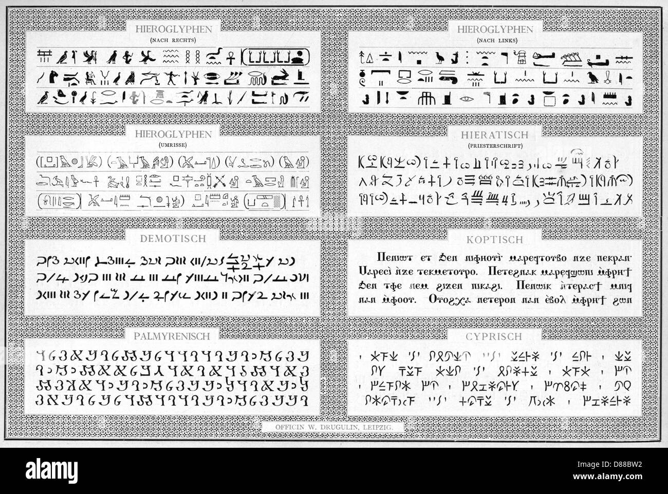 Gli script di antica 2 Foto Stock