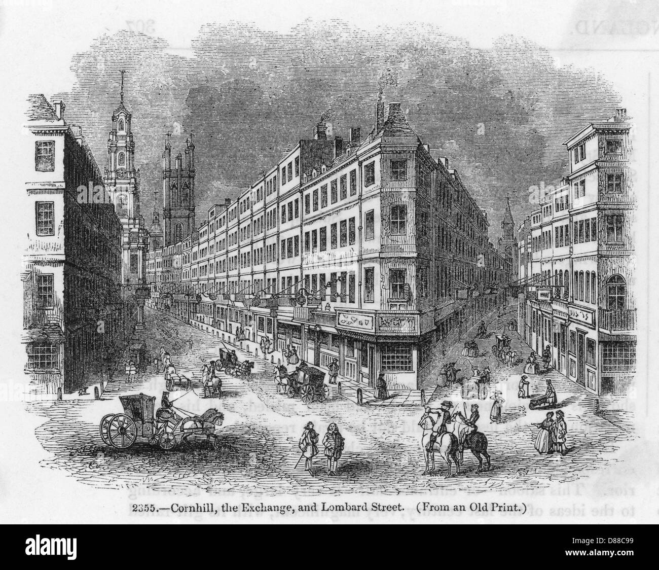 Le vie di Londra c.1700 Foto Stock