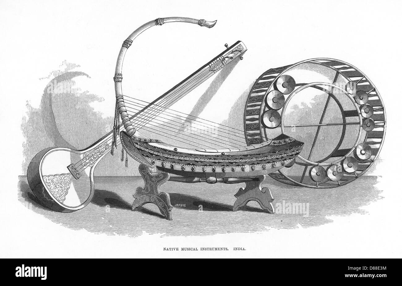 La musica indiana strumenti Foto Stock