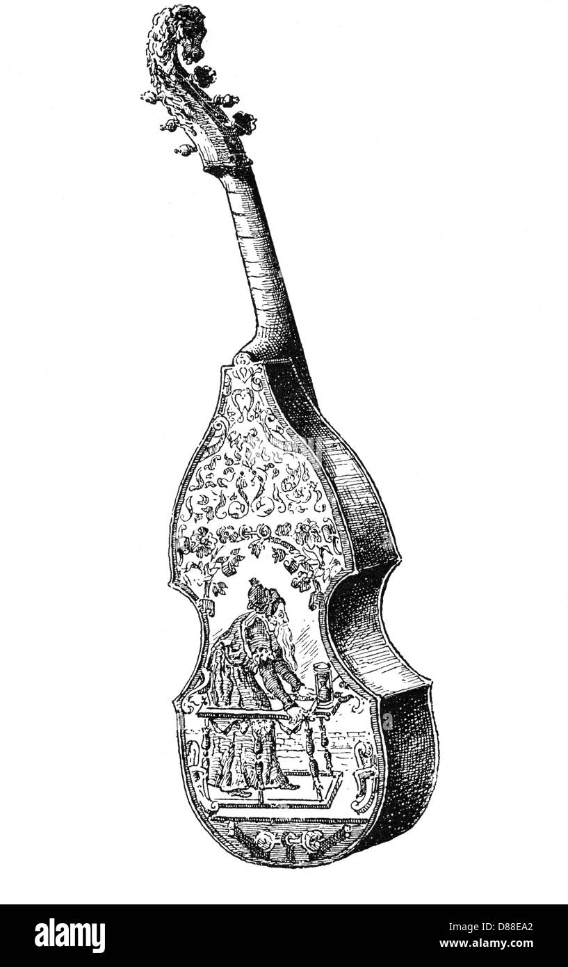 Viola da gamba 16th ° secolo Foto Stock