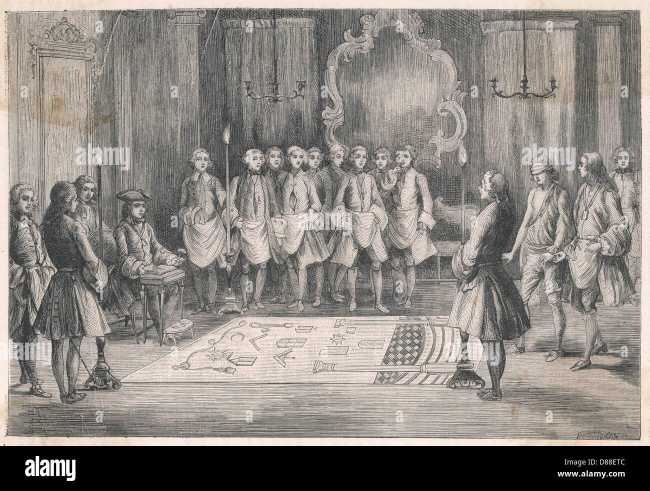 Parigi muratori 1740 Foto Stock