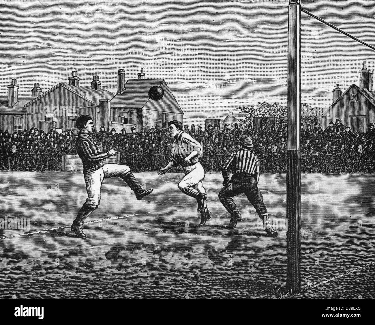 1888 Partita di calcio Foto Stock