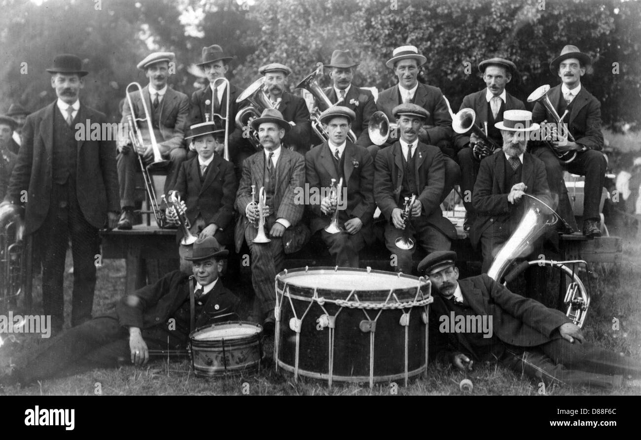 Un villaggio Brass Band Foto Stock