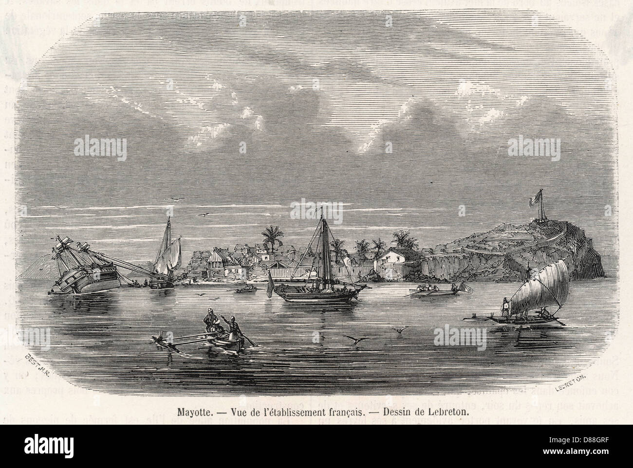 MADAGASCAR/COMORE 1855 Foto Stock