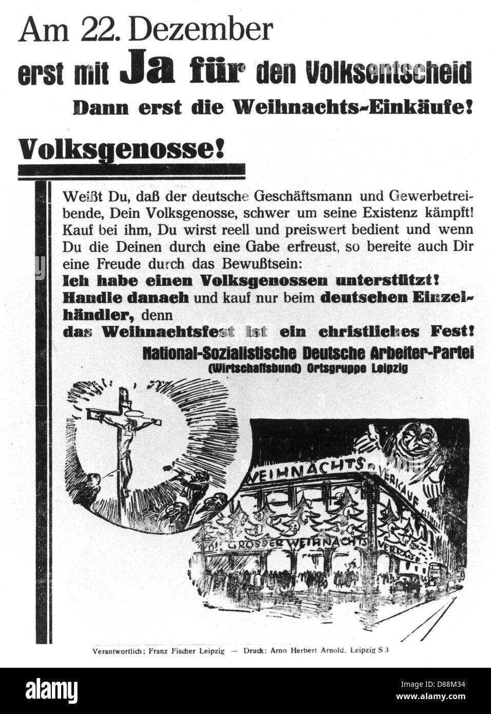 ANTISEMITISMO/OPUSCOLO Foto Stock