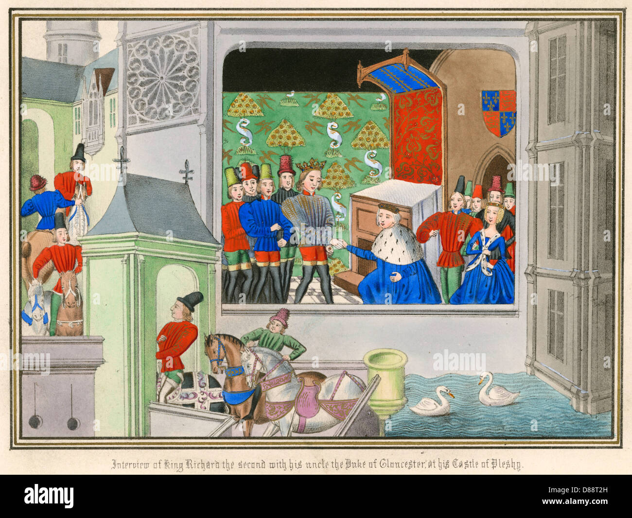 Re Riccardo II e il Duca di Gloucester Foto Stock