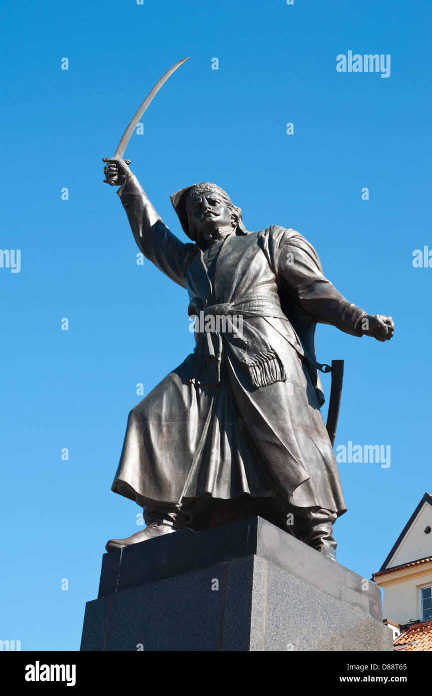 Statua di Jan Kilinski eroe polacco e patriota di Varsavia Foto Stock