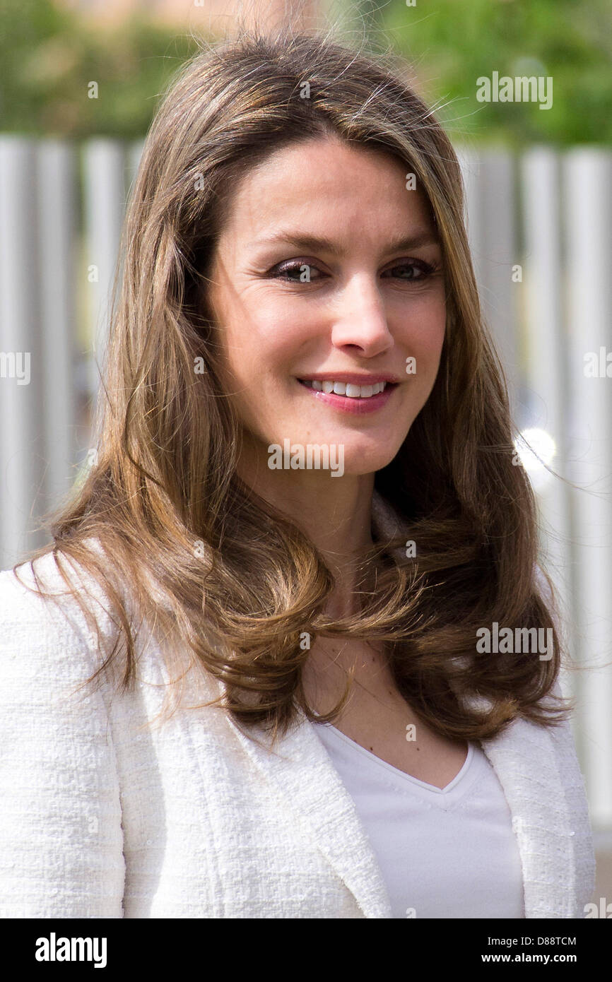La principessa Letizia di Spagna partecipa alla apertura della nuova integrazione e area di opportunità da APROCOR Foundation il 21 maggio 2013 a Madrid, Spagna Foto Stock