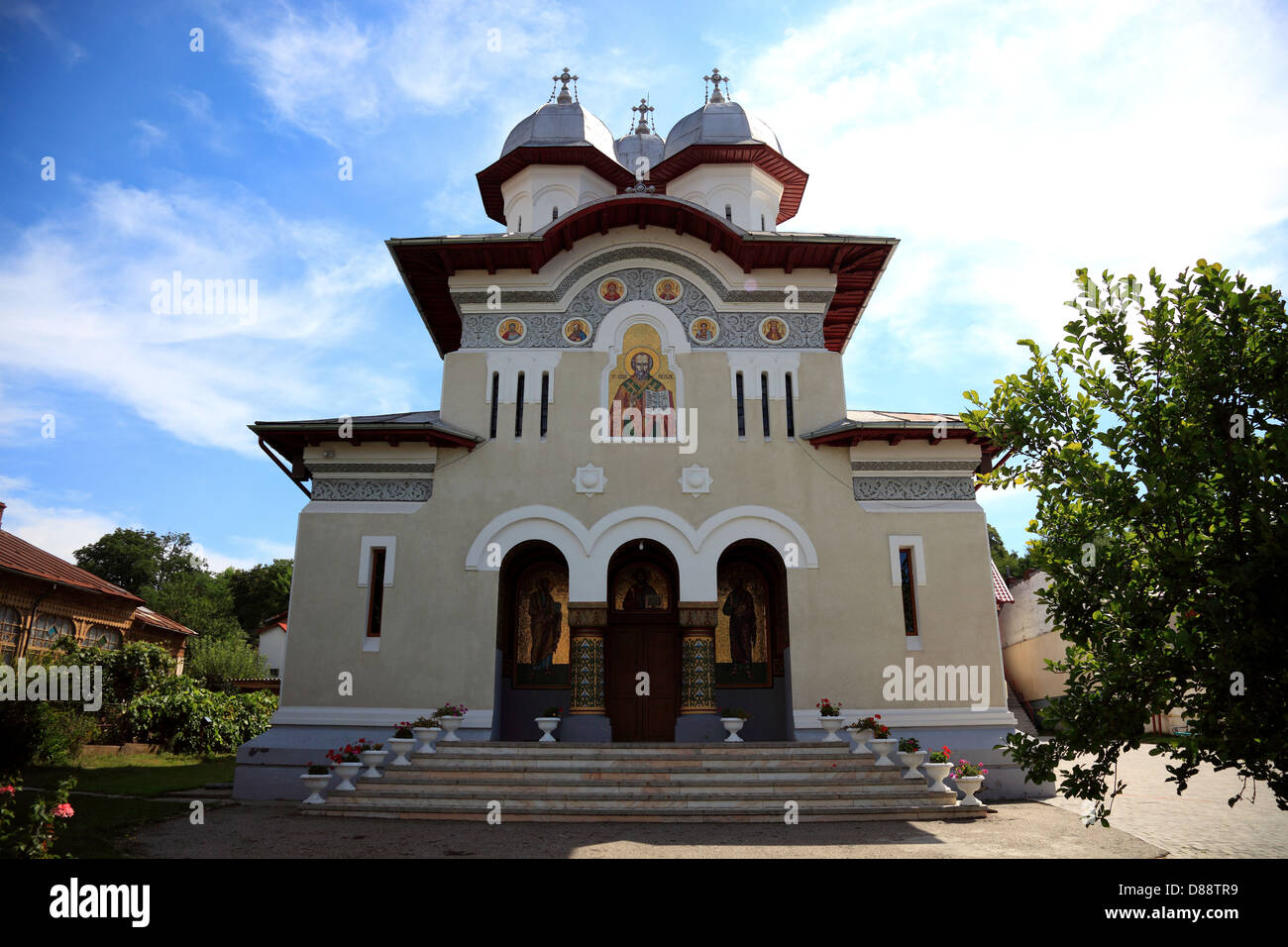 Chiesa di San Nicola è il piccolo Curtea de Arges, Valacchia, Romania Foto Stock