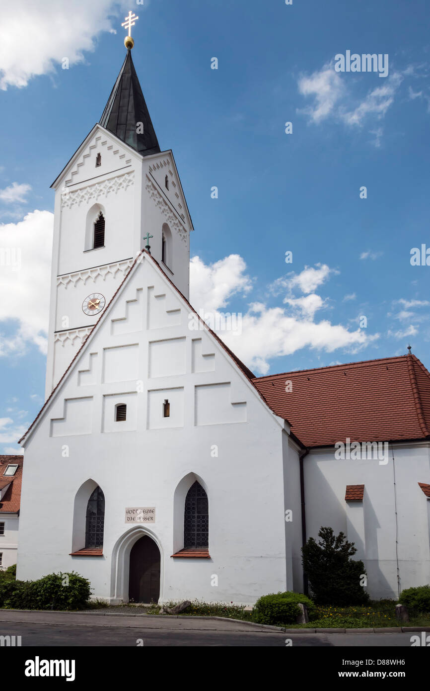 Chiesa di San Leonardo in città bavarese Fürstenfeldbruck, Germania Foto Stock