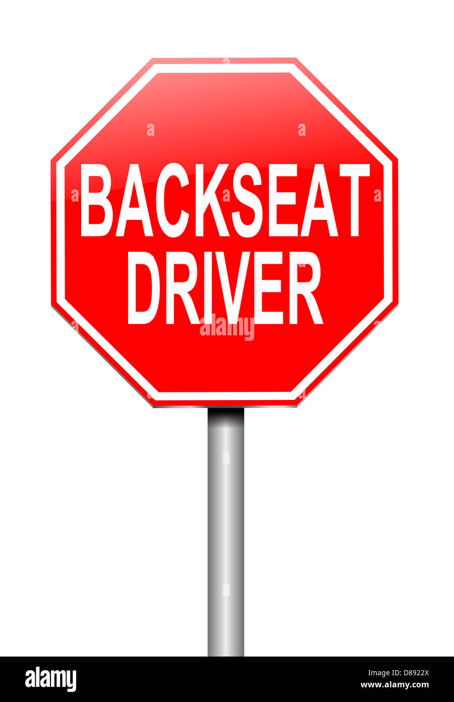 Backseat il concetto di driver. Foto Stock