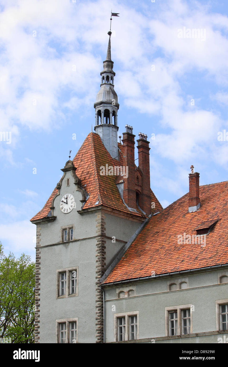 Torre di Palazzo Shoenborn vicino Chynadiyovo, Ucraina Foto Stock