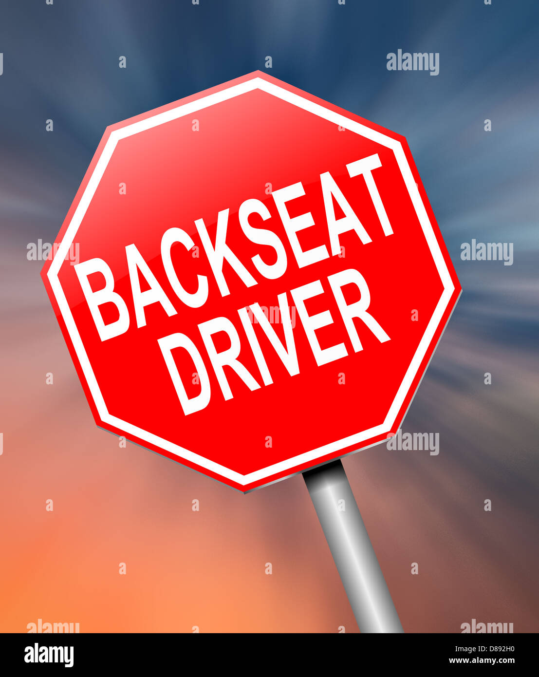 Backseat il concetto di driver. Foto Stock