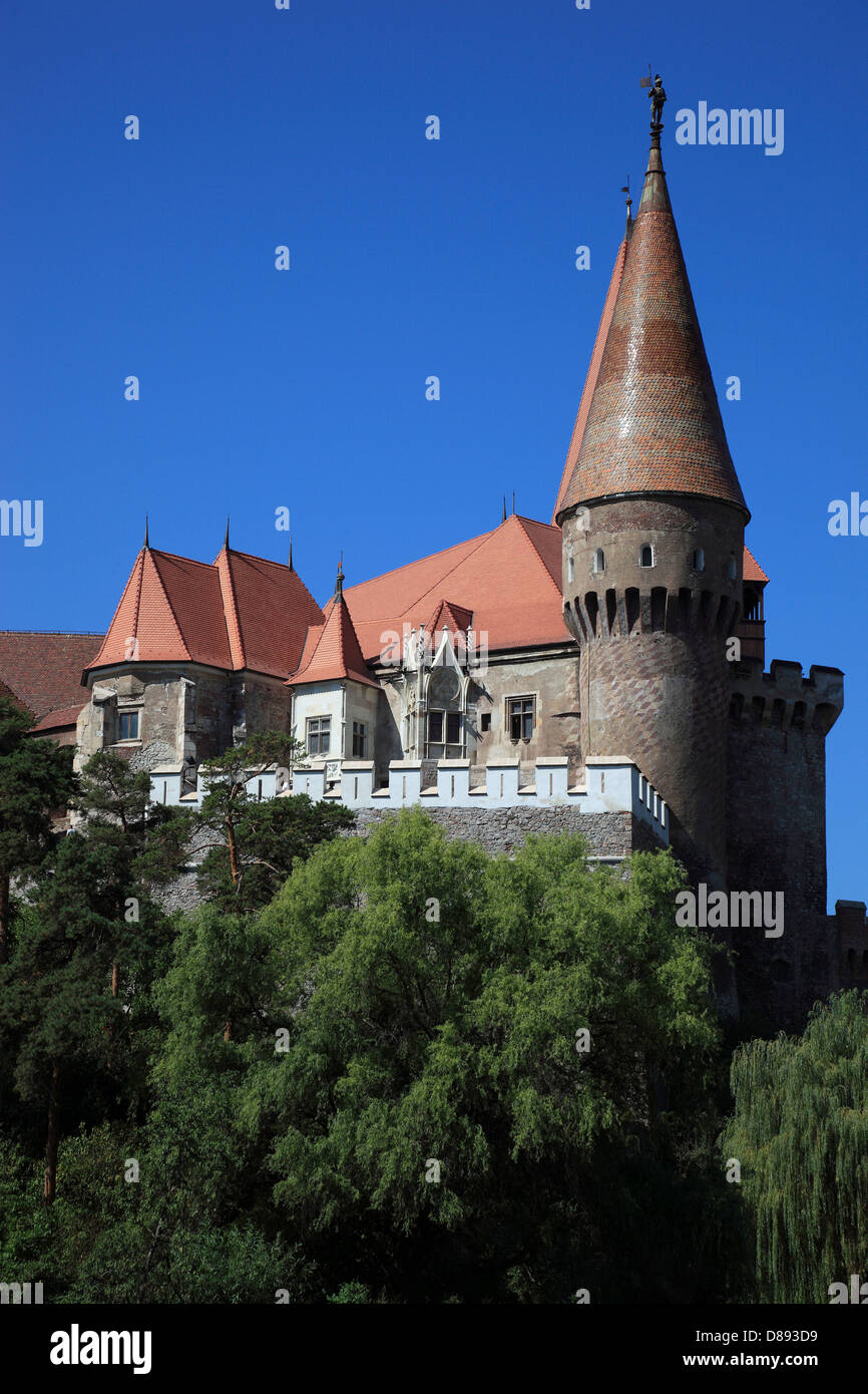 Corvin Castello, noto anche come Castello Hunyad o il castello di Hunedoara, Castelul Huniazilor o Castelul Corvinilor, è un Gothic-Renaissa Foto Stock