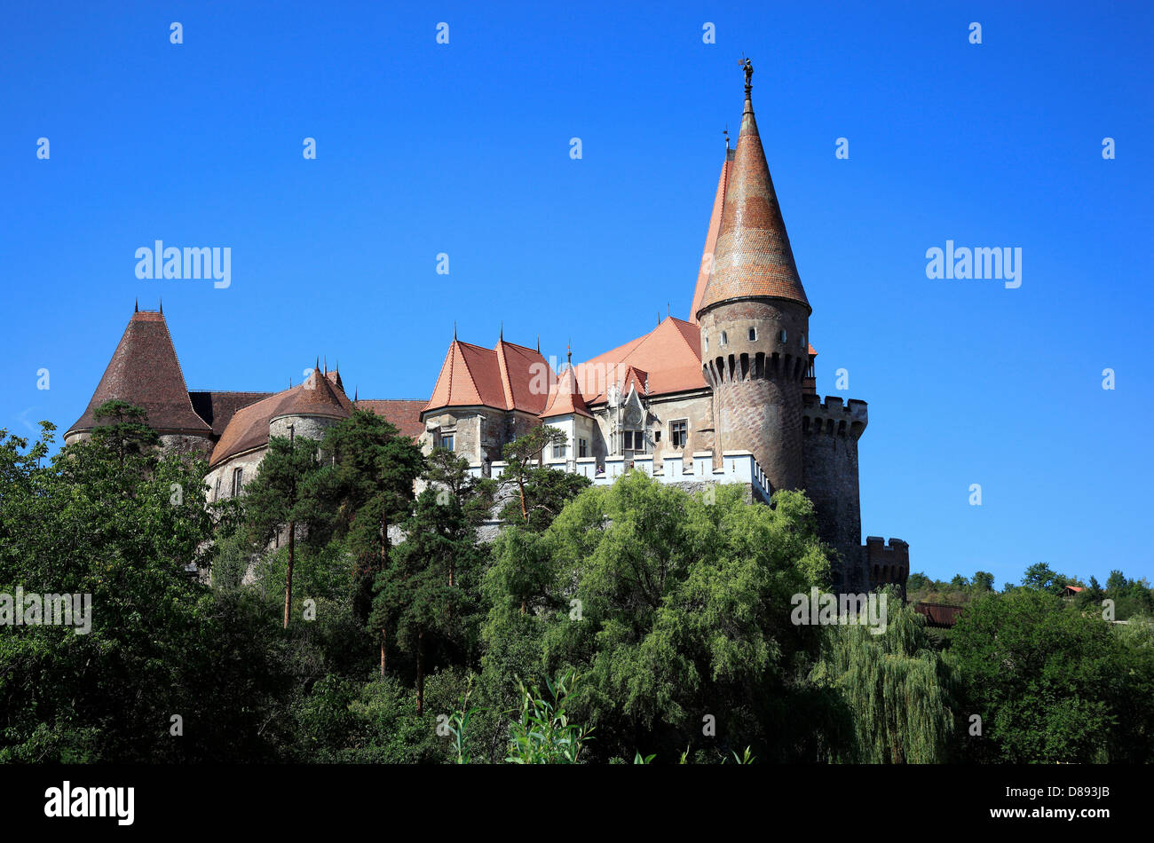 Corvin Castello, noto anche come Castello Hunyad o il castello di Hunedoara, Castelul Huniazilor o Castelul Corvinilor, è un Gothic-Renaissa Foto Stock