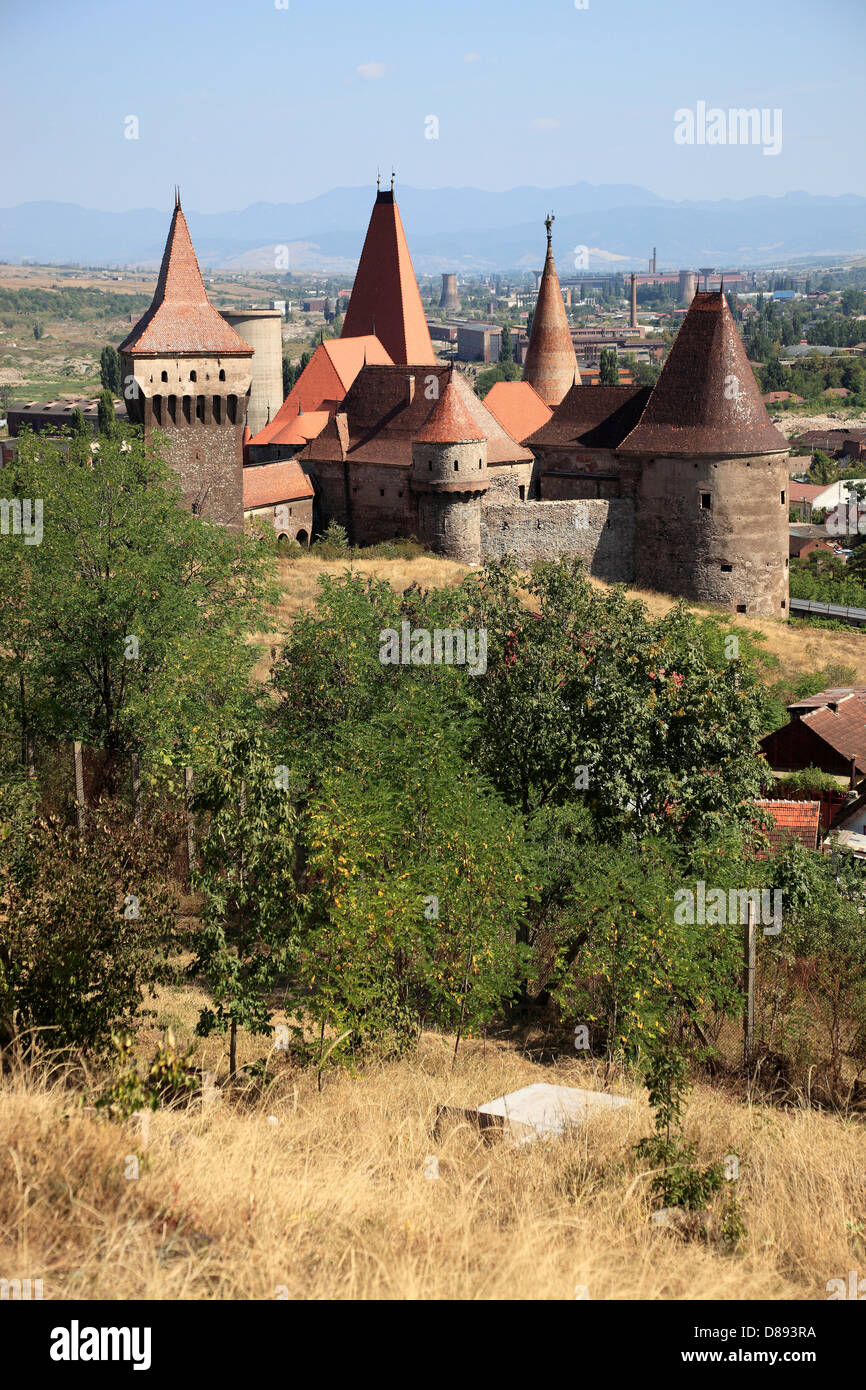 Corvin Castello, noto anche come Castello Hunyad o il castello di Hunedoara, Castelul Huniazilor o Castelul Corvinilor, è un Gothic-Renaissa Foto Stock