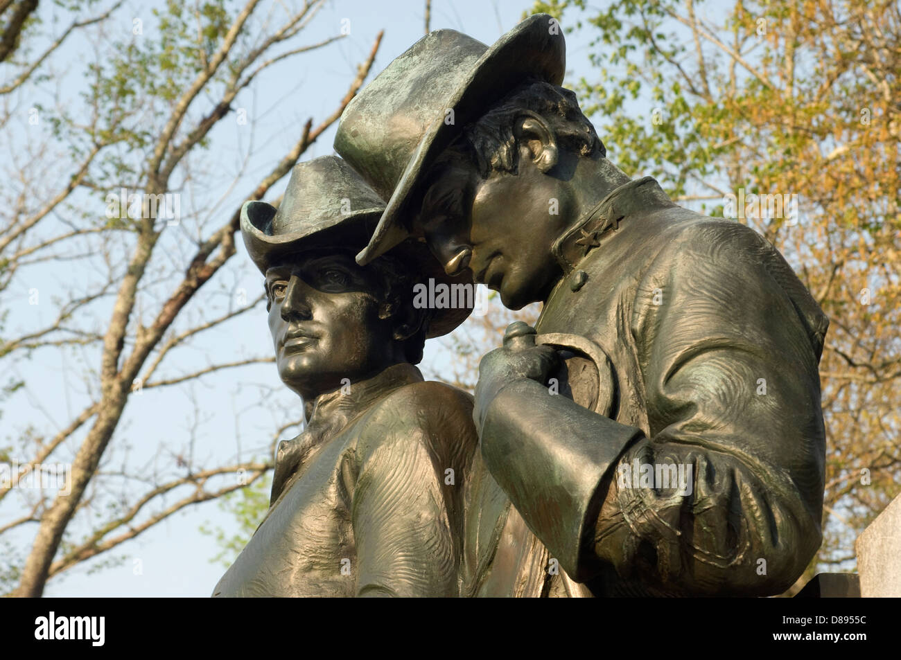 Statua di soldati confederati Memorial, Shiloh National Military Park, Tennessee. Fotografia digitale Foto Stock