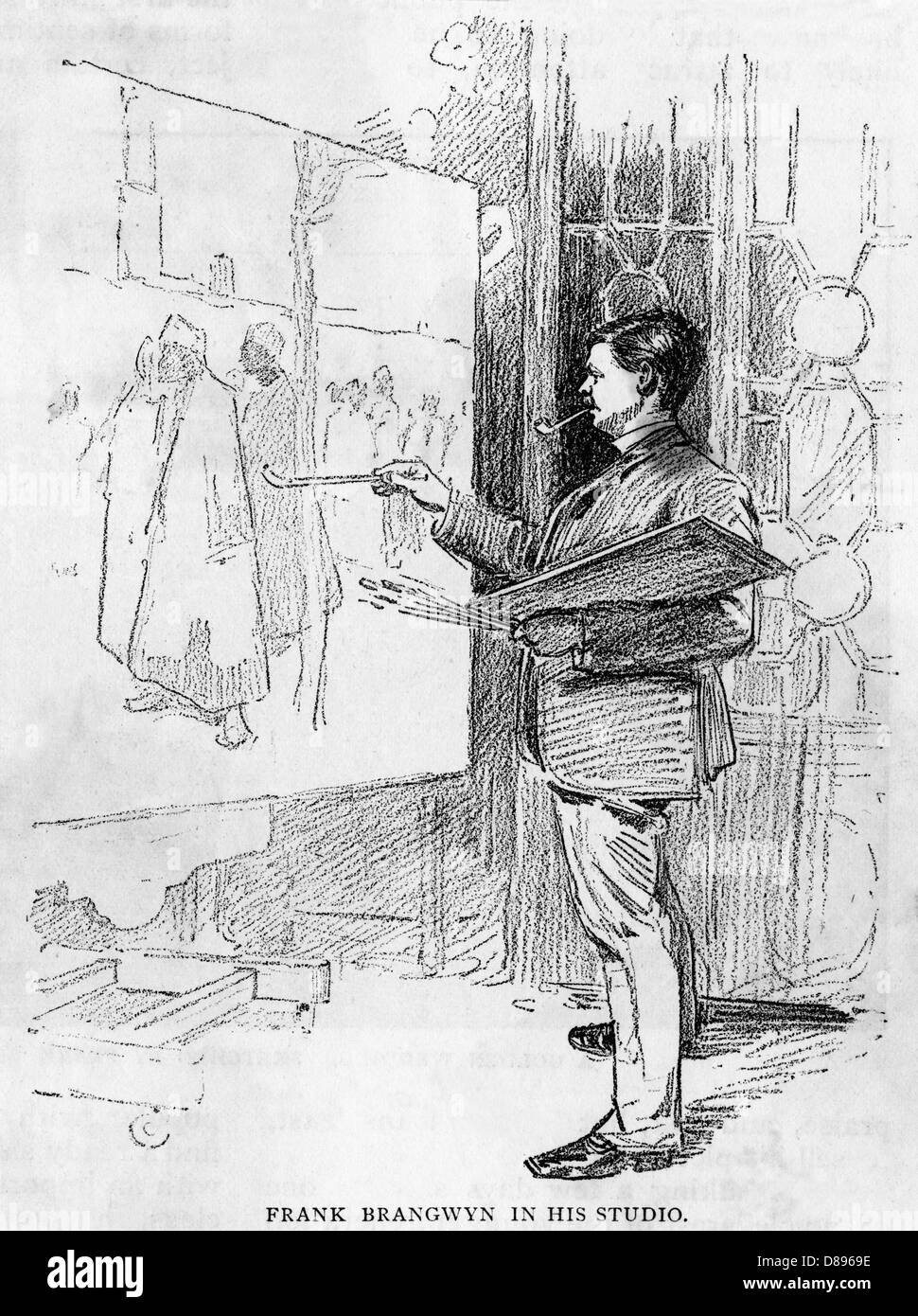 BRANGWYN AL LAVORO Foto Stock