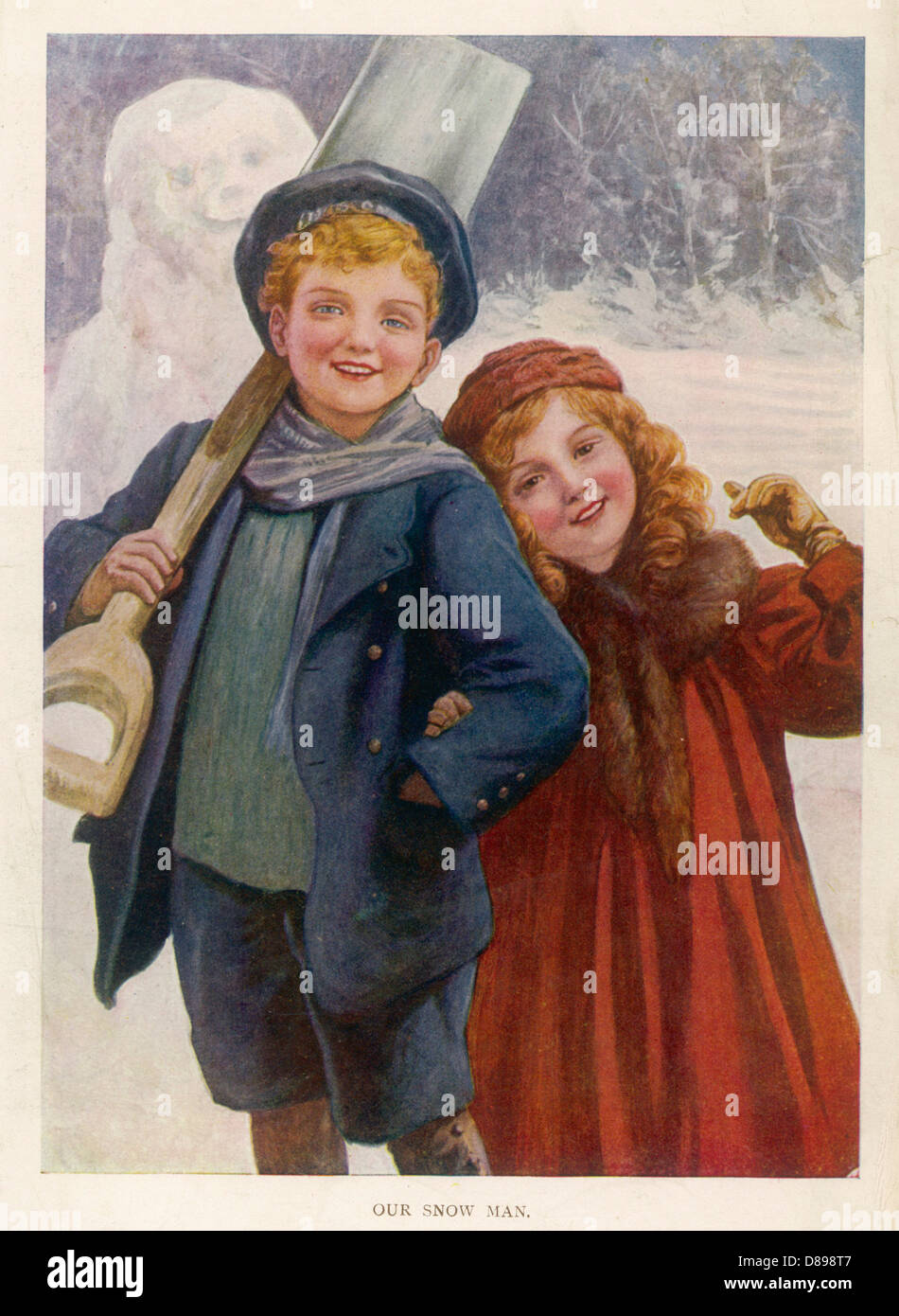 GAME/WINTER/SNOWMAN 1911 Foto Stock