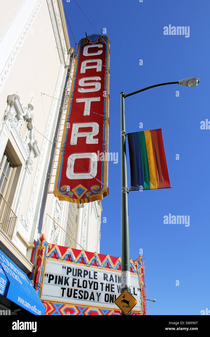 Il Castro Theatre, 429 Castro Street di San Francisco, California, Stati Uniti d'America Foto Stock