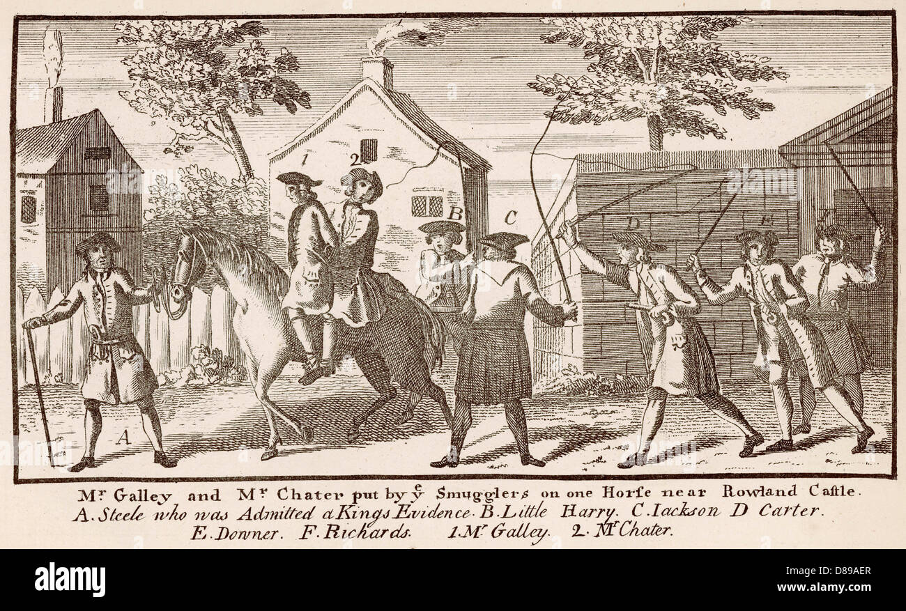 Sussex contrabbandieri C diciottesimo Foto Stock