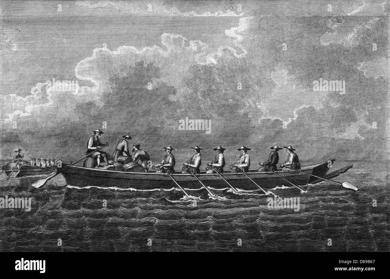 Barca di Tartar persone Foto Stock