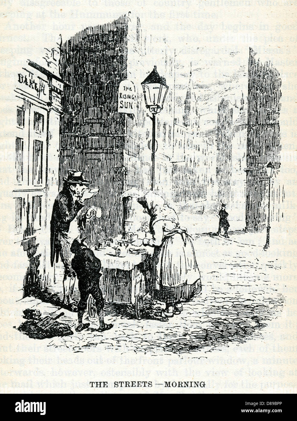 London Tea Stall nel 1836 Foto Stock