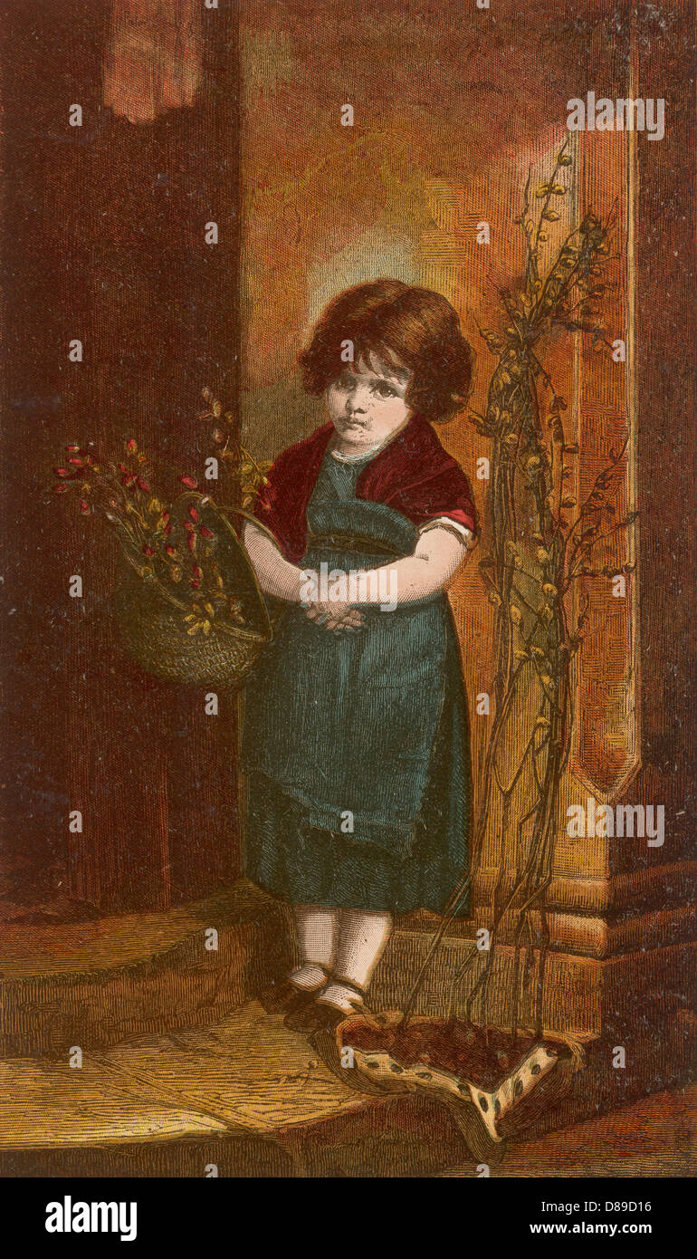 BAMBINA DI FIORI 1880 Foto Stock