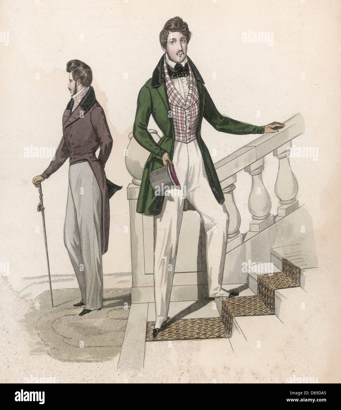 Inglese vestito stile 1834 Foto Stock