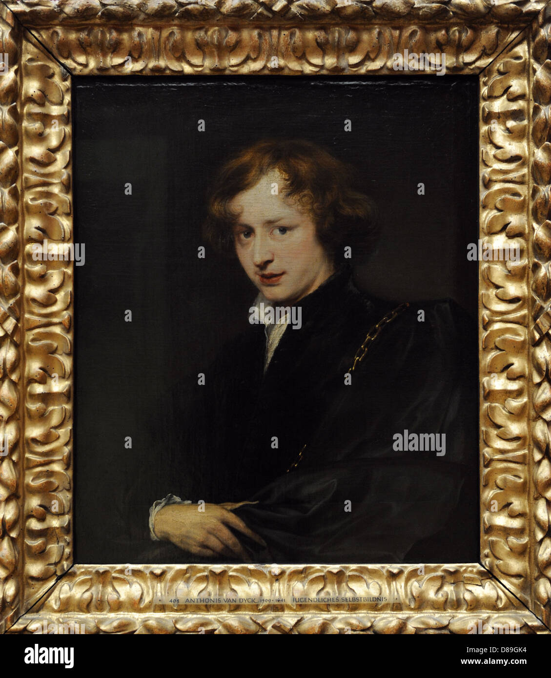 Anthony Van Dyck (1599-1641). È stata una Fiamminga artista barocco. Ritratto di auto, ca 1621. Olio su tela. Alte Pinakothek. Monaco di Baviera. Foto Stock