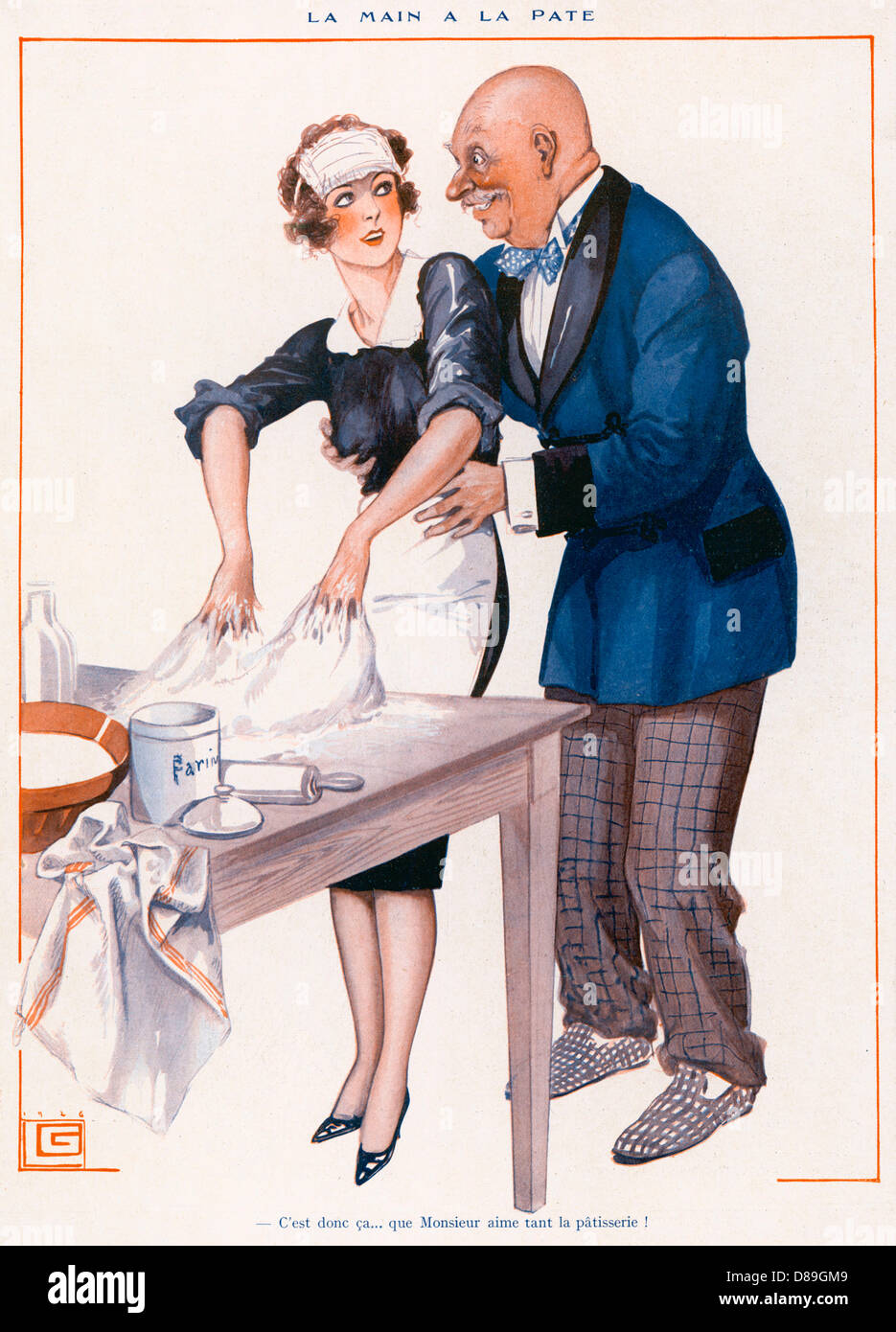 MONSIEUR E CAMERIERA 1926 Foto Stock