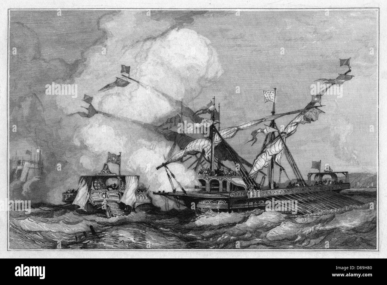 BATTAGLIA NAVALE DI GENOVA Foto Stock