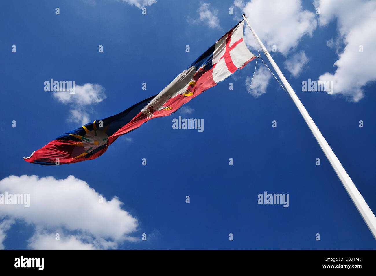 Re Richard III dell standard di volo a Bosworth Battlefield Visitor Center Foto Stock
