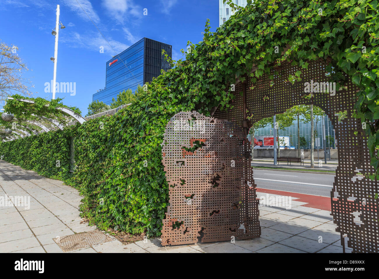 Parc Central de Poble Nou, progettato da Jean Nouvel, a Barcellona Foto Stock