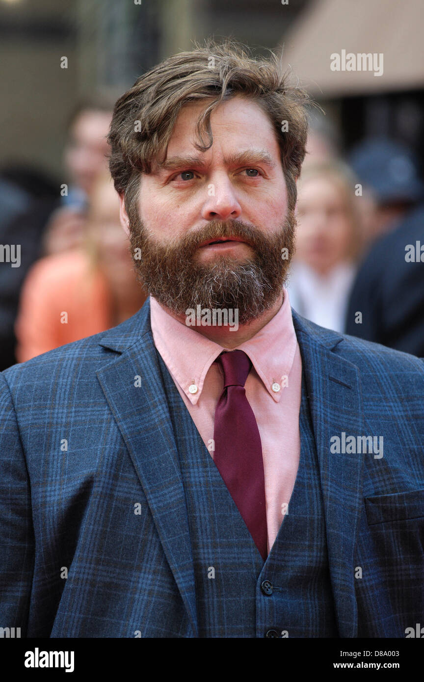 Zach Galifianakis assiste la premiere europeo dei postumi della sbornia parte III su 22/05/2013 presso Empire Leicester Square, Londra. Persone nella foto: Zach Galifianakis. Foto di Julie Edwards Foto Stock