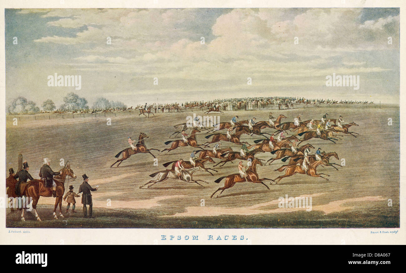 Epsom gare - circa 1830 Foto Stock