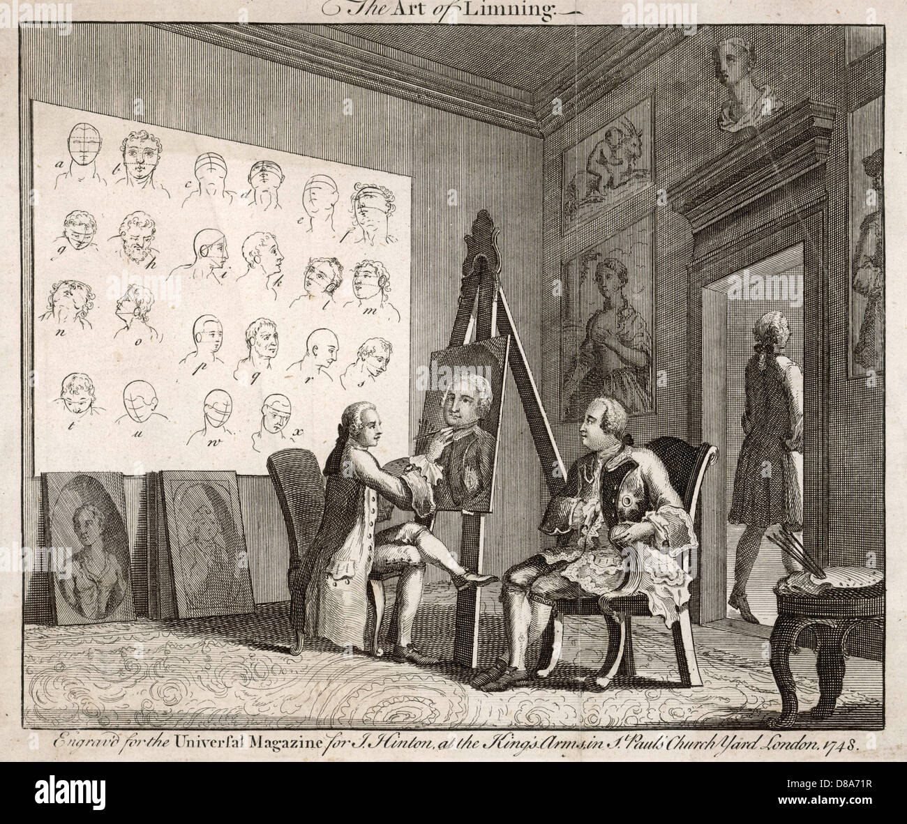 RITRATTISTA AL LAVORO Foto Stock