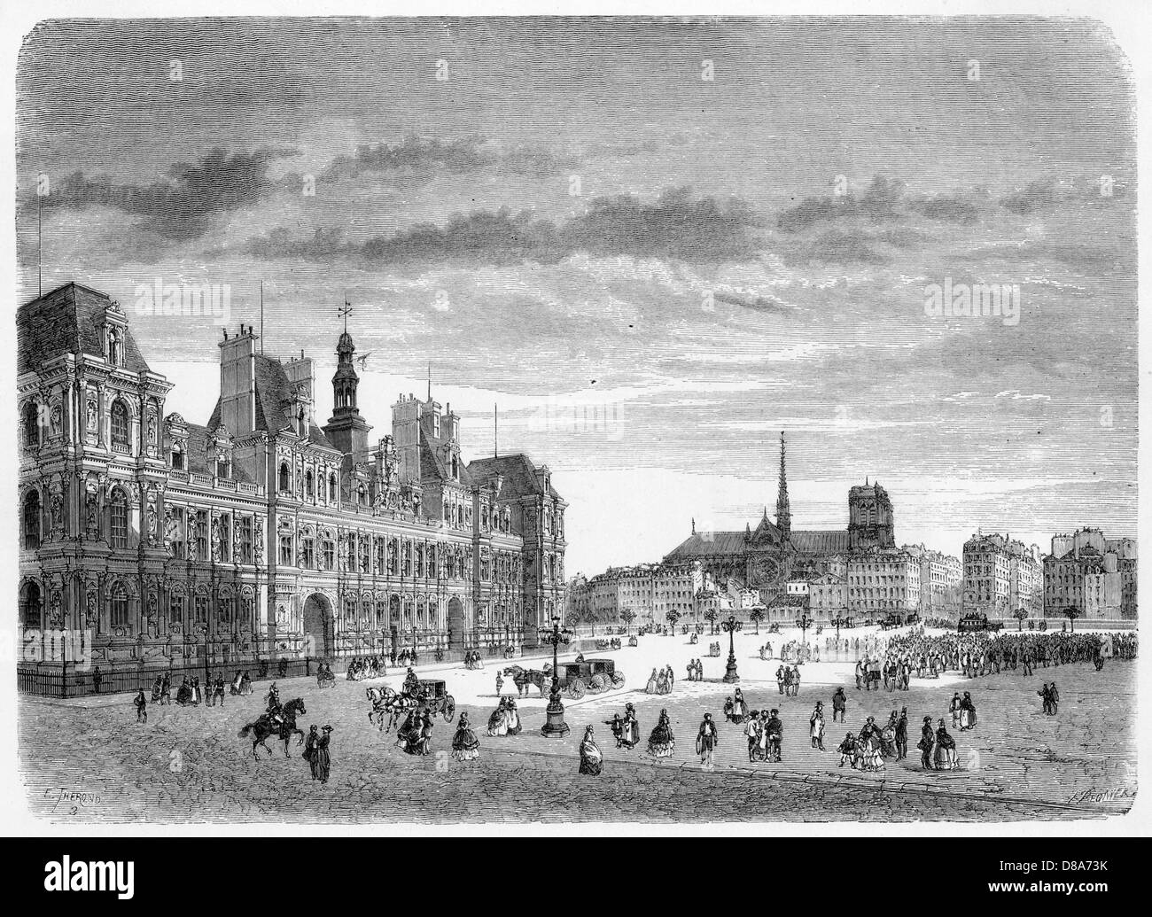 PARIGI HOTEL DE VILLE Foto Stock