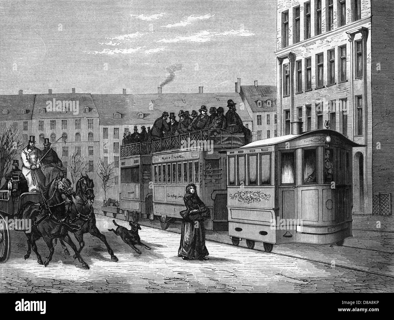 Steam Tram, Berlino Foto Stock