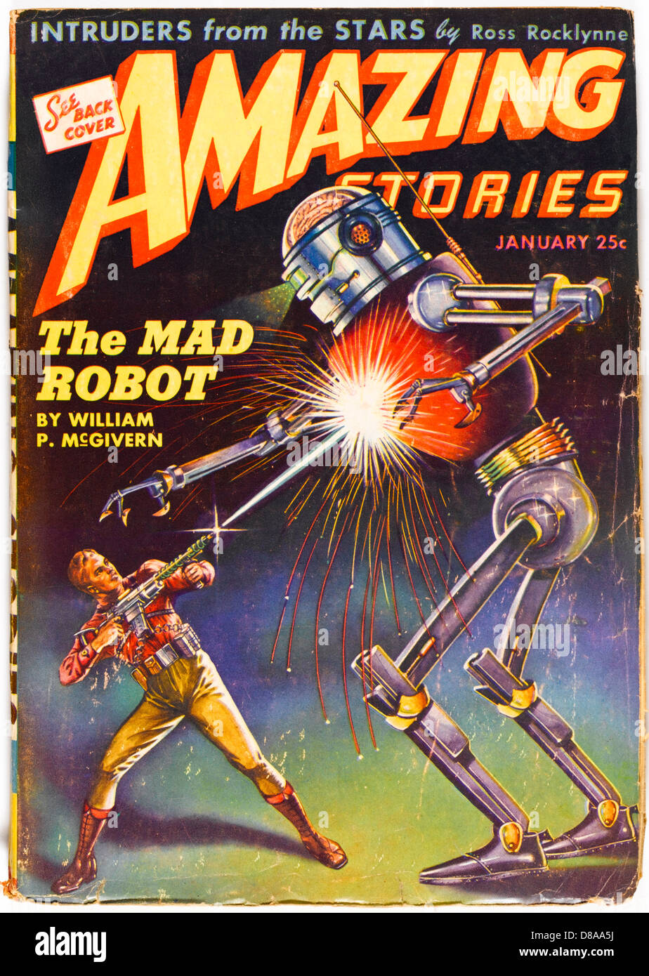 Robot del metallo MAD Foto Stock