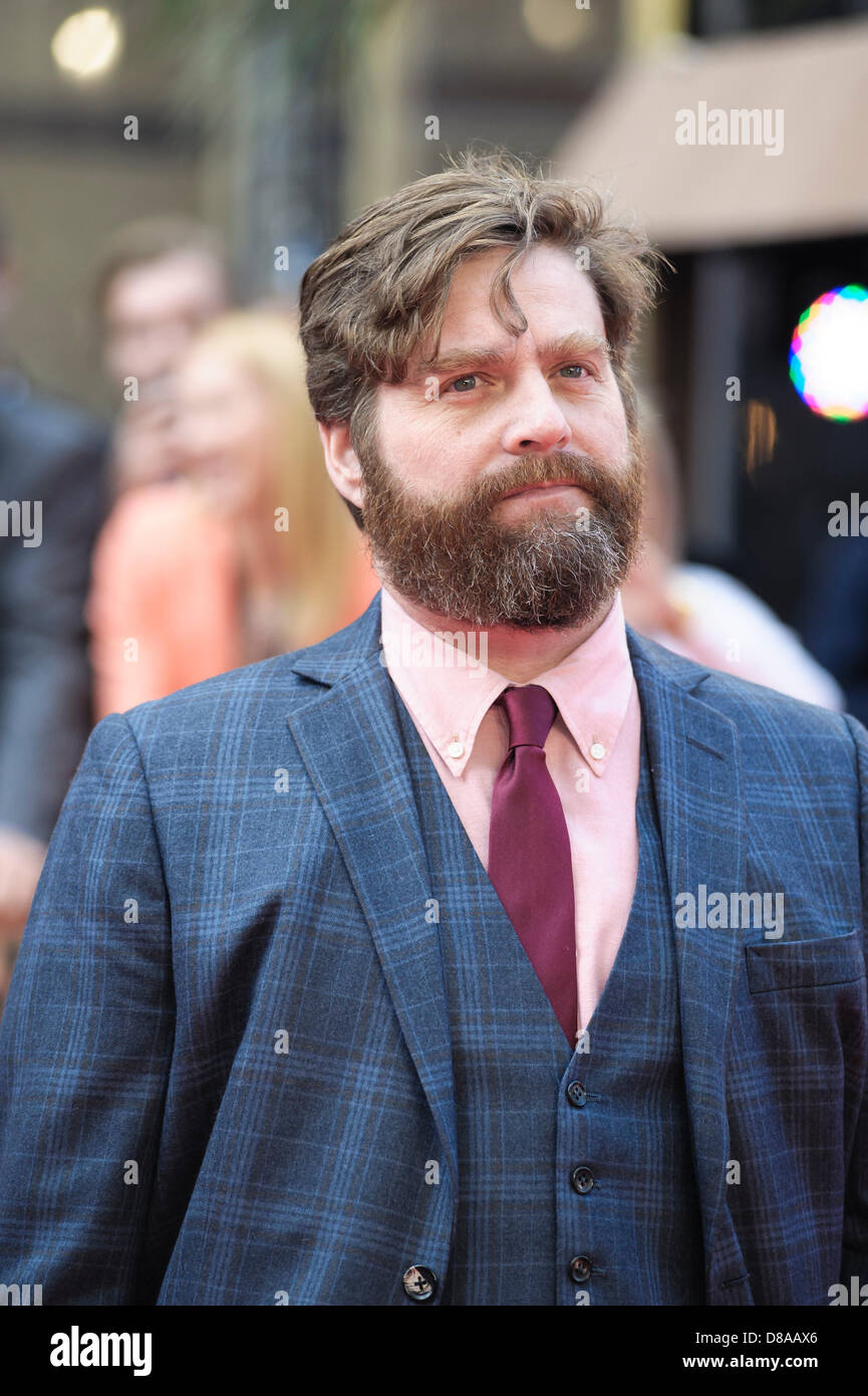 Zach Galifianakis assiste la premiere europeo dei postumi della sbornia parte III su 22/05/2013 presso Empire Leicester Square, Londra. Persone nella foto: Zach Galifianakis. Foto di Julie Edwards Foto Stock