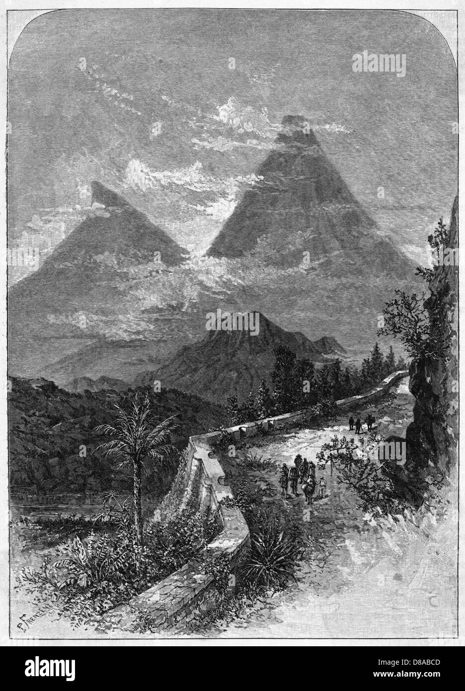 GUATEMALA STRADA DI CAMPAGNA Foto Stock