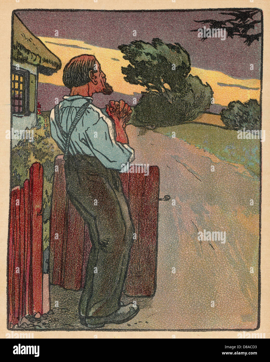 7 PADRE RAVENS PREGA Foto Stock