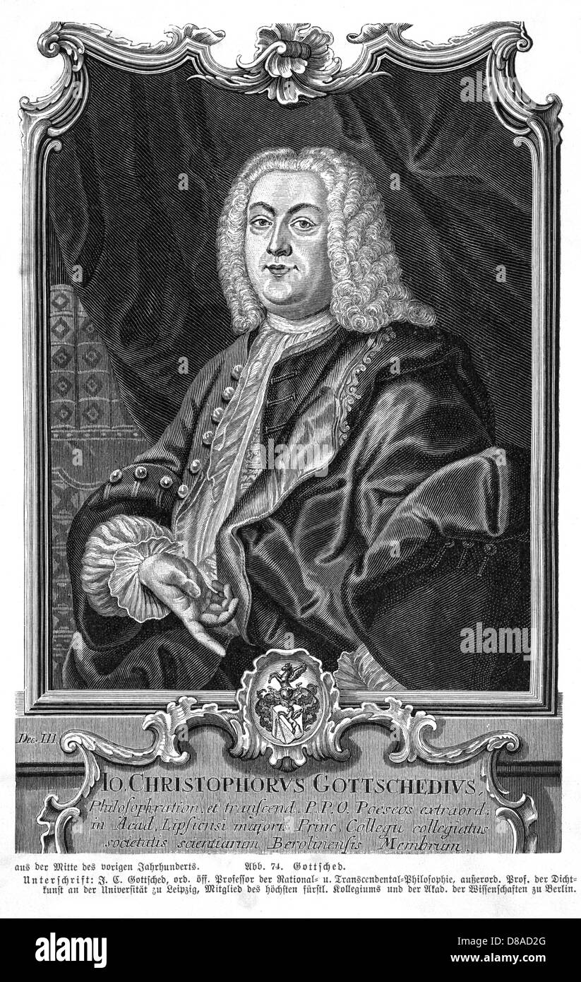 JOHANN GOTTSCHED - 1 Foto Stock