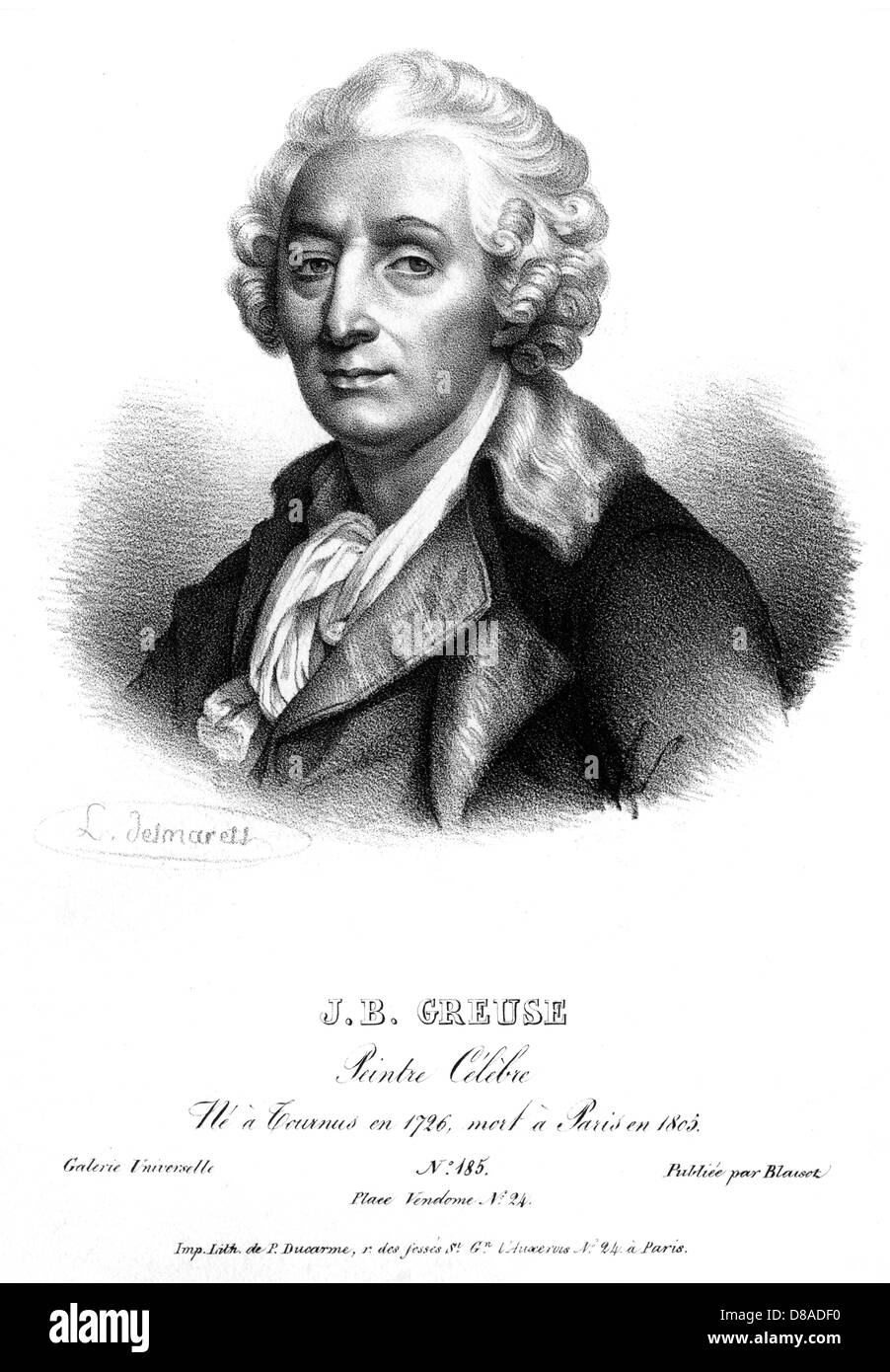JEAN BAPTISTE GREUZE - 1 Foto Stock