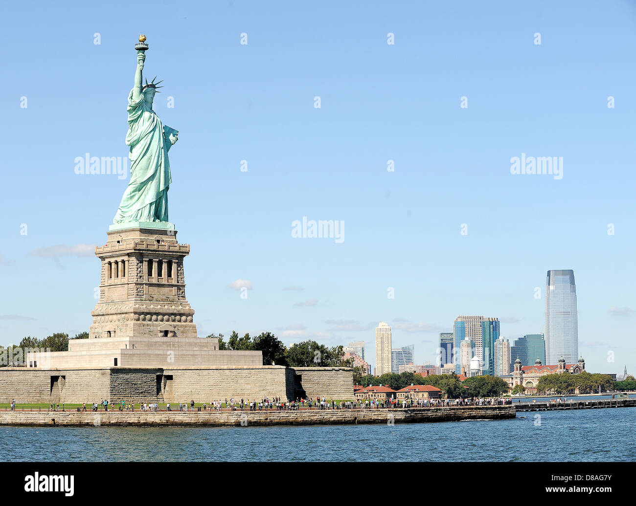 Statua della Libertà New York NY,Statua della Libertà,il porto di New York, Foto Stock