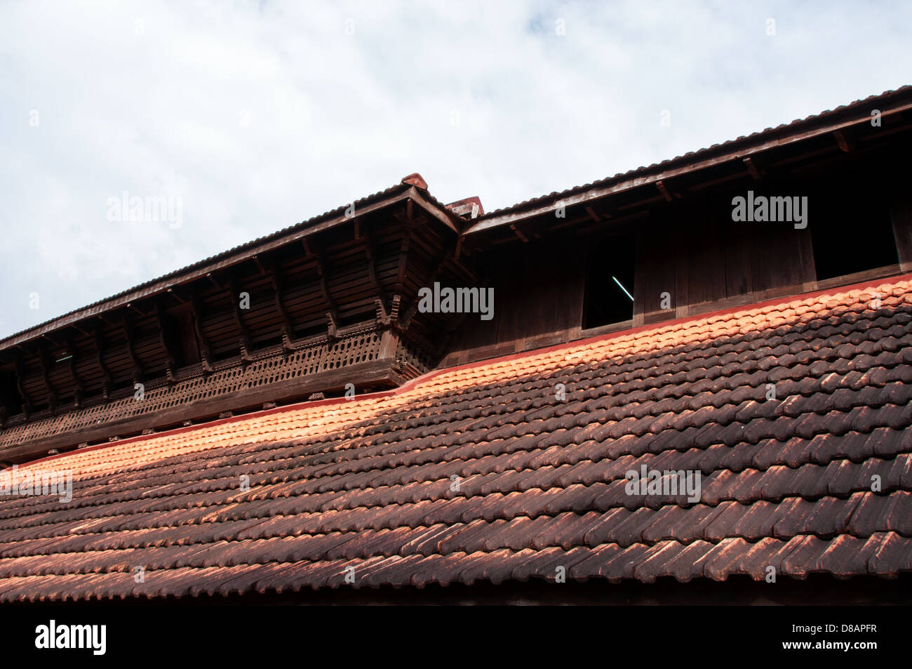 Tradizionali tegole del tetto, India Foto Stock