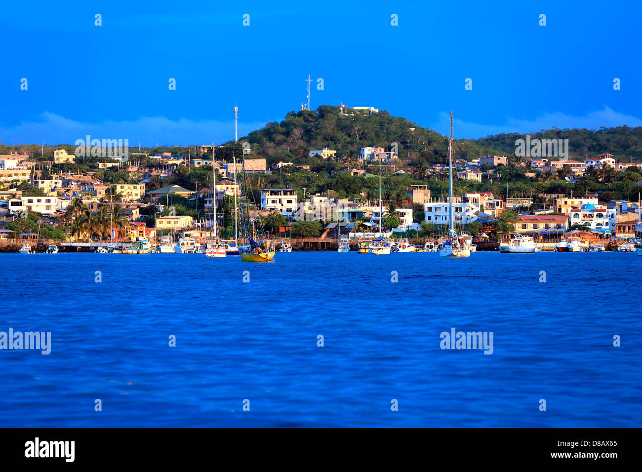 Puerto Baquerizo Moreno su San Cristobal Island Foto Stock