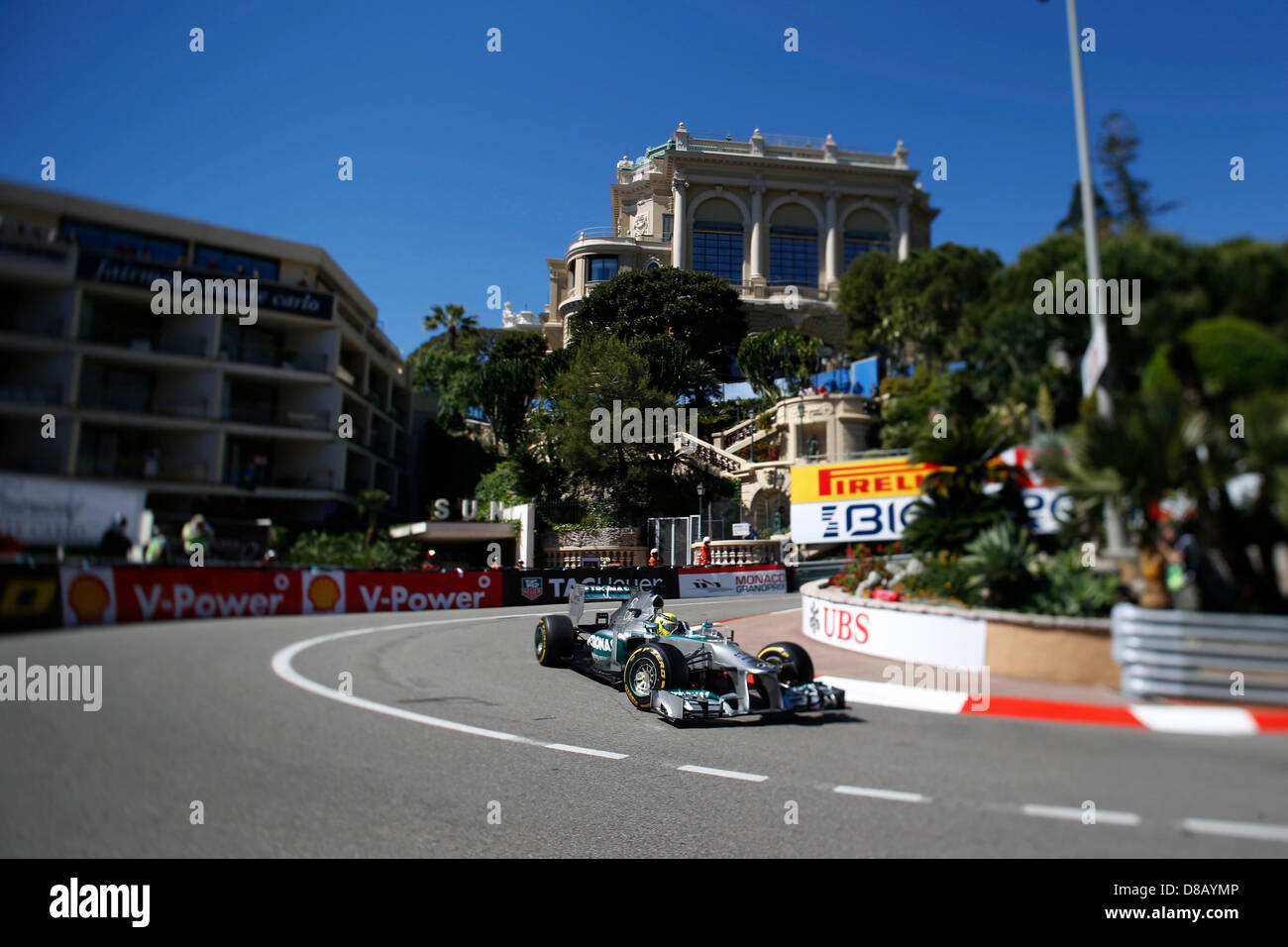 Il Principato di Monaco, 23 maggio 2013. Motorsports: FIA Formula One World Championship 2013, il Grand Prix di Monaco, #9 Nico Rosberg (GER, Mercedes AMG Petronas Team di F1), il credito: DPA/Alamy Live News Foto Stock